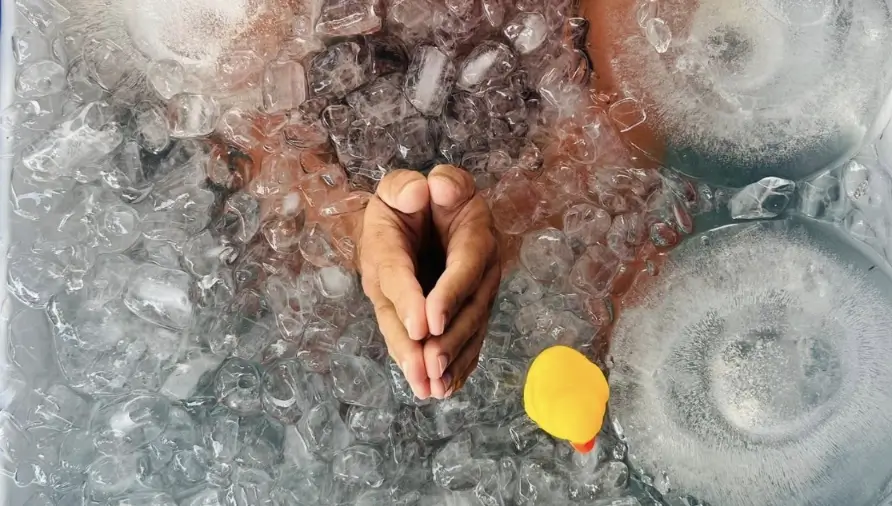 Ice bath in progress blog